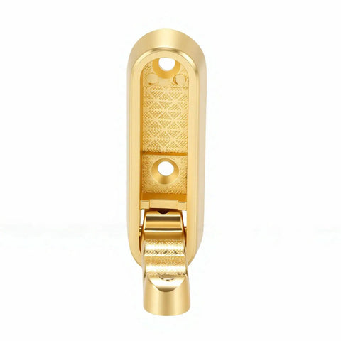 Space Saving Folding Wall Coat Hooks With Screws Pretty Sleek Copper Finish Heavy Duty Concealed Design flat side view with hollow mounting holes.