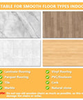 Image displaying smooth floor types suitable for Heavy Duty Screw In Felt Pads 60 Pack 28Mm Chair Glides such as tile, wood, and marble.