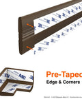 Premium Furniture Edge Corner Protectors For Baby Proofing Kids Rooms rock solid hold with pre-taped strips in coffee brown finish.