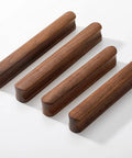 Walnut Wood Drawer Pulls Set Six Pack 5.04 Inch Length With Rounded Edge For Cabinets Dressers Wardrobes Cupboards And Other Furniture