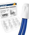 Heavy Duty Ceramic Wire Nuts Set Insanely Tough Porcelain Twist On Connectors in a pack of 12, ideal for high-temperature applications.