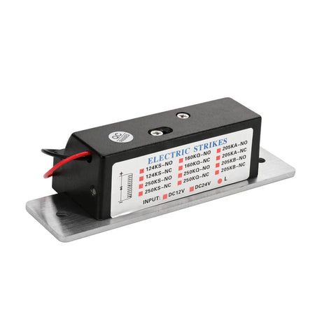Heavy-Duty 12V DC Electric Door Strike Lock for Access Control with Fail-Safe or Fail-Secure, ANSI Standard, side angle view