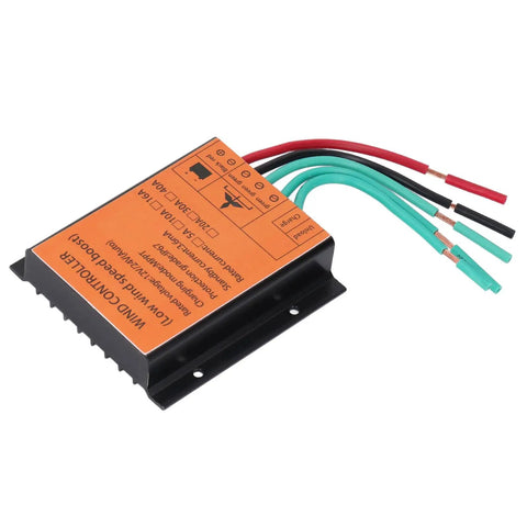 Top Shelf Wind Turbine Controller For 12 Volt And 24 Volt Systems Handles 300 Watts To 1000 Watts With MPPT PWM Charging And 16 Amp Output, showing wiring terminals and indicator panel.