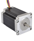 Beefy Torque Dual Shaft Nema 23 Stepper Motor 2.83Nm 400Oz In 4A 8 Wire 6.35mm Shaft for CNC Mill and Lathe, front view