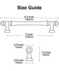 10 Pack Brushed Satin Nickel Cabinet Pulls With 5 Inch Hole Centers Size Guide Diagram