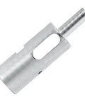 EZ Twist Ties Drill Chuck Tool For Chain Link Fence, cylindrical metal tool with side opening, fits 3 eighths inch drills