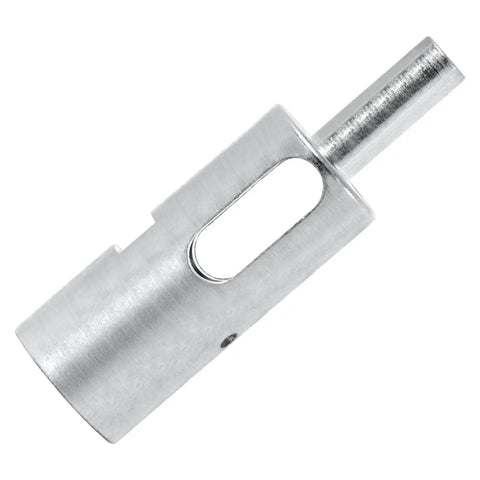 EZ Twist Ties Drill Chuck Tool For Chain Link Fence, cylindrical metal tool with side opening, fits 3 eighths inch drills