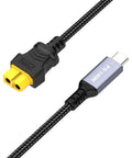 3.3-Foot USB C To XT60 Charging Cable With Nylon Braided Build, 140W Fast Charging Up To 28V 5A, Type C To XT60 Female Cable