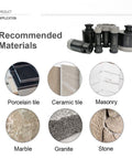Six-Piece Diamond Core Drill Bit Set For Porcelain Tile Granite Marble And Stone Brick Vacuum Brazed Hole Saws shown with material examples