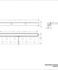 Technical drawing of Landscape Lighting Hardscape 12 Inch LED Strip Light For 12V Systems With Quick Release Two Color Temperature 2700K To 3000K Brass Bronze Finish Easy Mounting To Steps Decks Handrails And Fences
