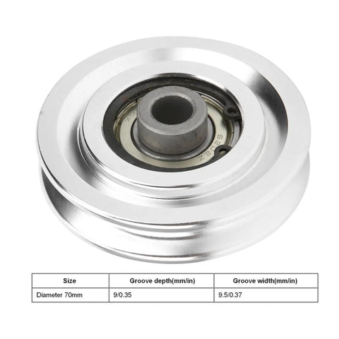 Lightweight Aluminum Alloy Gym Pulley Wheel For Home Workouts Heavy Duty Bearing Cable Pulley 70mm Portable Fitness Gear for cable systems