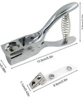 Hand Held Slot Punch Tool Kit With 10 Metal Badge Clips And PVC Straps For PVC ID Cards Card Holders Lanyards And Credentials Heavy Duty Punch Plier