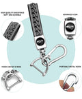 BMW Key Fob Cover With Soft TPU Case Advanced Silver Key Box key chain set with leather strap and metal hook