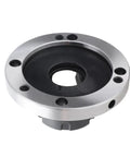 Premium ER32 Collet Fixture For CNC Lathe Milling Machine With Heavy Duty Carbon Steel Build And 100mm Dia Flange Frosted Chuck top view with black interior