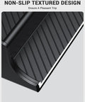 Non-slip textured design of Tesla Model Y 2021-2024 and Model 3 2021-2023 center console organizer kit carbon fiber edition