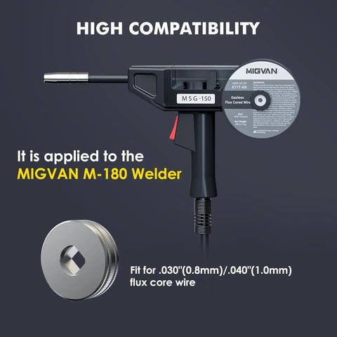 Top Shelf 150amp Spool Gun Packing A 10 foot Cable For Mig Welding Plays Nice With.030 And.040 Flux Core Solid Wire Built Tough For Crushing Auto And Marine Projects