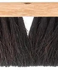 Rigged Up Commercial Floor Broom Sweep Brush 36 Inch Wide Base Horsehair Blend showing a close-up of the brush head.