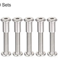 Durable M8x50mm Screw Posts For 3/8 Inch Hole Leather Fasteners Binding Bolts Set Carbon Steel shown in 10 sets