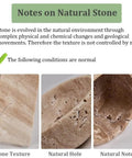 Notes on natural stone textures including Stone Texture, Natural Hole, and Natural Notch features.
