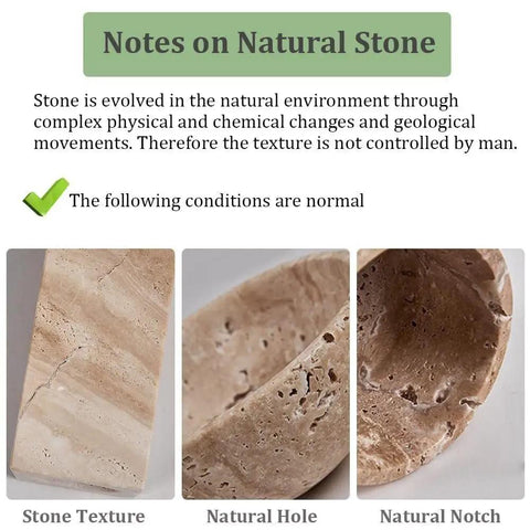 Notes on natural stone textures including Stone Texture, Natural Hole, and Natural Notch features.
