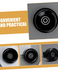 Quad Skate Wheels With Bearings Replacement Set high elastic PU outdoor skating wheels, black wheel close-up, practical