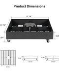 Dimensions of Patio Umbrella Base WK4500 With 4 Lockable Wheels 1100 Lbs Heavy Duty Steel Weighted Base For Cantilever Offset Umbrellas.