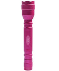 Ultra Bright LED Flashlight With 180 Lumens, 150 Meter Beam, Compact Water Resistant EDC Light For Home Security, Camping, Pink Finish
