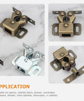 RV Cabinet Door Catch With Double Roller Golden Latch Noise Reducing Soft Close Easy Install Protects Cabinets