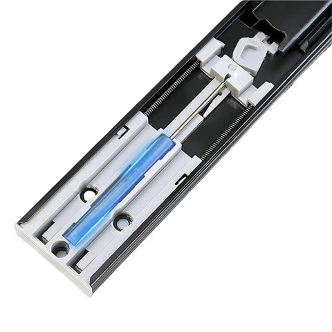 Quiet Close Three Section Drawer Slides With Silent Buffer For 50cm 20 Inch Cabinets And Furniture Fittings Steel Metal Construction