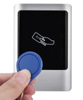 Outdoor IP65 Wiegand Access Control System With Touchscreen Keypad, Dual Frequency 125kHz And 13.56MHz Card Reader, Weatherproof Metal Housing, Ideal For Single Entry Doors, Supports Up To 15000 Users. front view with RFID key fob