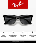 Unisex Dope Oversized Square Sunglasses With Black Frame And Dark Grey Lenses, UV400 Protection, Bold Logo Details, Italian Made Plastic Frames, Durable Everyday Shades For Men And Women