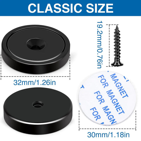 Beefy Neodymium Cup Magnets With Holes Waterproof 110 Plus Lb Pull Includes Screws For Easy Wall Mounting Tough Lifting Tools