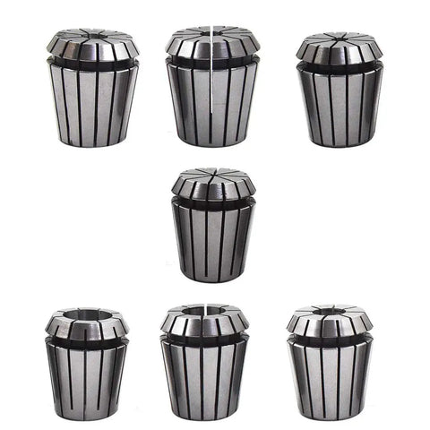 ER32 Collet Set Of 7 Pieces With Common Sizes 1/8 1/4 5/16 3/8 1/2 5/8 3/4 For CNC Milling Drilling Boring Engraving And Tapping Built From Solid Spring Steel