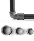 Heavy Duty One Half Inch Cast Iron Floor Flange Fittings For DIY Furniture And Shelving Projects Black DN15 Pipe Connections 4 Pack Pre Drilled Holes