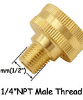 Brass Garden Hose Adapter 3/4 Inch GHT Female To 1/4 Inch NPT Male Swivel Connector, 2 Pack, Durable brass adapter with 1/4 NPT male thread