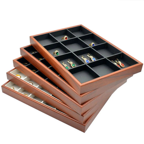 Super Dope 24 Grid Jewelry Organizer Tray designed for keeping necklaces rings bracelets makeup brushes keys and wallets securely tucked away daily, featuring multiple compartments.
