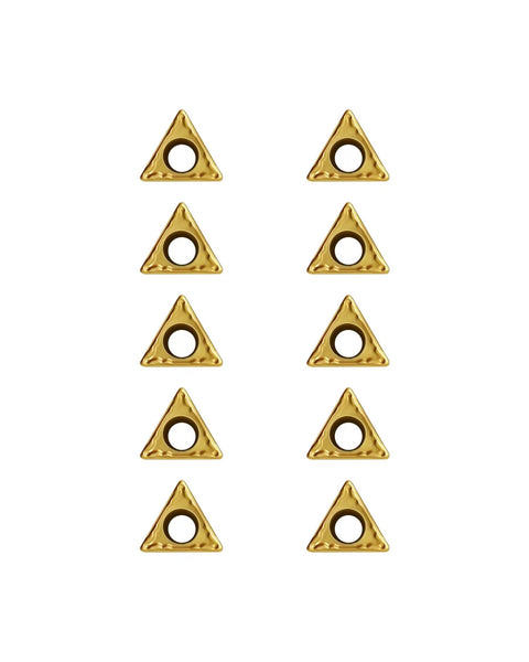 10Pcs TCMT090204 TCMT1.8 1.5 Carbide Turning Inserts arranged for external turning on steel and stainless