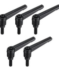 5 Pack Heavy Duty Quick Swap Clamping Levers Tough As Nails M6 Locking Handles Black Oxide Carbon Steel with hex socket