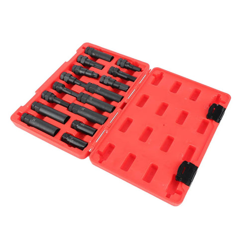 Heavy Duty Locking Lug Nut Master Set And Wheel Lock Key Extraction Tool Kit For Daily Drivers Bulletproof Anti Theft Security with 16 steel sockets in case.