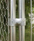 Ten Pack Chain Link Fence Clamps For 1 5 8 Inch Round Rails And Posts, Dog Kennel Panel Clamp For Round Pipe Frames, Heavy Duty Galvanized Steel