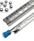 Heavy Duty Drawer Slides With Lock Full Extension Steel Runners Adjustable Cabinet Rail with smooth gliding track and steel balls.