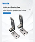 Image of Soft Close Cabinet Hinges With Easy Install No Fuss And Adjustable Damping Stainless Steel Shafts For Ultra Quiet Smooth Open And Close Durable Positioning And Precise Tension Control For Cabinets And Drawers, showcasing two hinges upright with visible mounting plates.