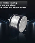 Pro Grade One Quarter HP Condenser Fan Motor Replacement for 208 to 230 Volt AC Units, Eleven Hundred RPM, side view