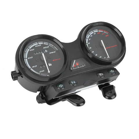 Thinking Process: digital motorcycle speedometer and tachometer kit, black PP T shell, dual round gauges