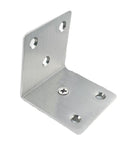 Heavy Duty Stainless Steel 90 Degree L Shelf Brackets Set With Screws For Rock Solid Wall Shelves, Rust Resistant 50x50x50mm