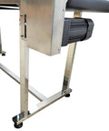 PVC Flat Belt Conveyor Machine 177x11.8 Inch Industrial Heavy Duty Transport Belt 110V 370W Adjustable Speed Electric Conveyor Black
