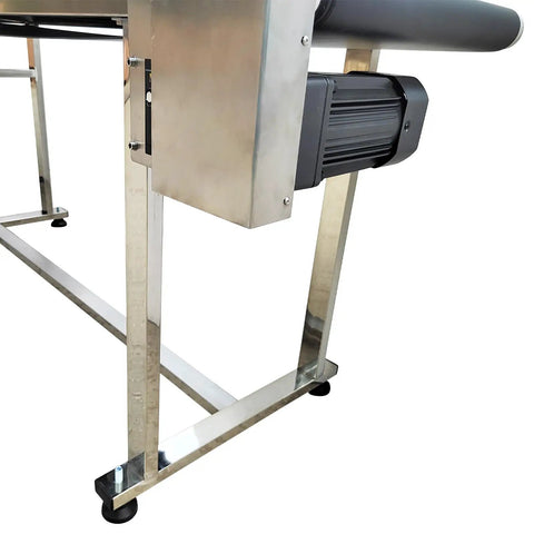 PVC Flat Belt Conveyor Machine 177x11.8 Inch Industrial Heavy Duty Transport Belt 110V 370W Adjustable Speed Electric Conveyor Black