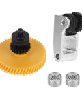 Upgraded Pro Grade DLC Nano Coated Extruder Gear Kit For Bambu Lab X1 P1 Series 3D Printers With Full Drive Gear Driven Gear And Integrated Bearings For Easy Maintenance And Smooth Filament Feed On X1C X1E P1P P1S, gear set