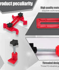 Dual Camshaft Locking Clamp Tool Kit For Car Engines showing red gear clamp and holder details.