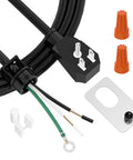 Plug In Ready Range Hood Power Cord Kit For Easy Hardwire-To-Plug Conversion with connectors and mounting tools, black